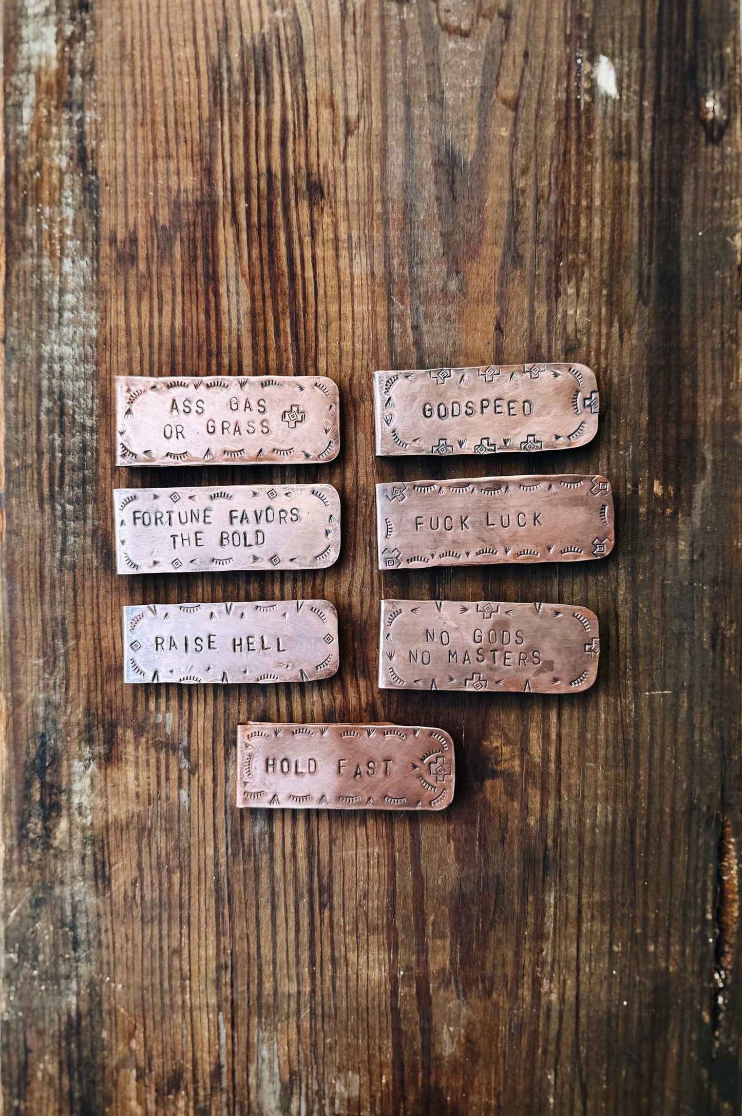 "NO GODS NO MASTERS" COPPER MONEY CLIP