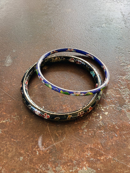 VINTAGE CLOISONNE ENAMEL BANGLES