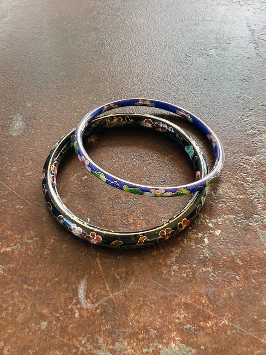 VINTAGE CLOISONNE ENAMEL BANGLES