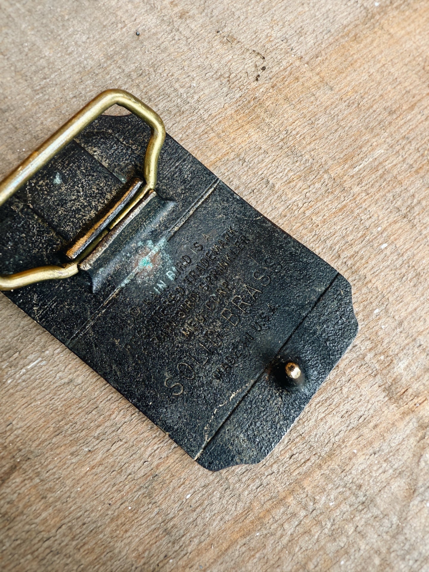 SOLID BRASS "RAIN BIRD" BELT BUCKLE