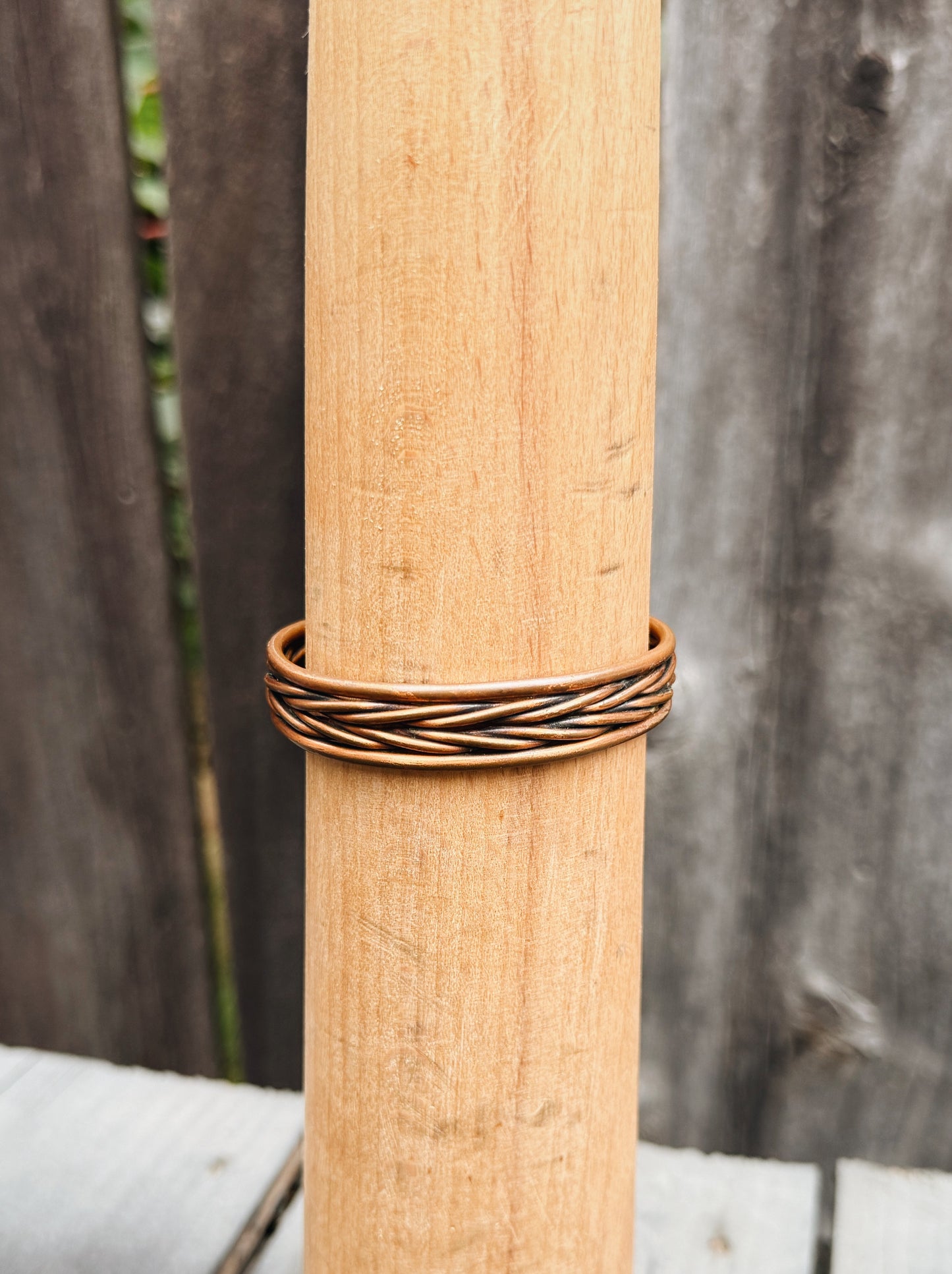 VINTAGE BRAIDED COPPER CUFF