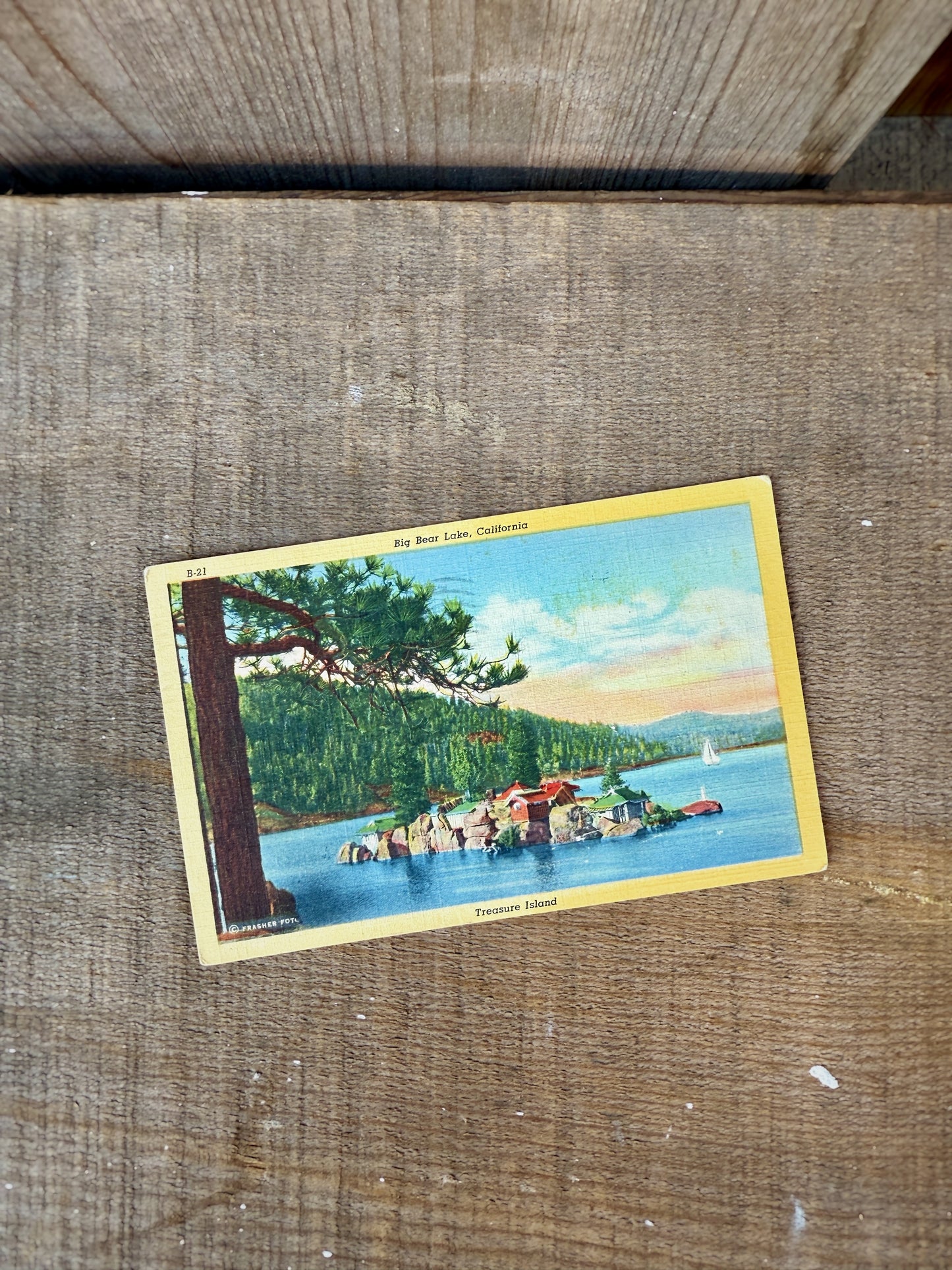 TREASURE ISLAND VINTAGE POSTCARD