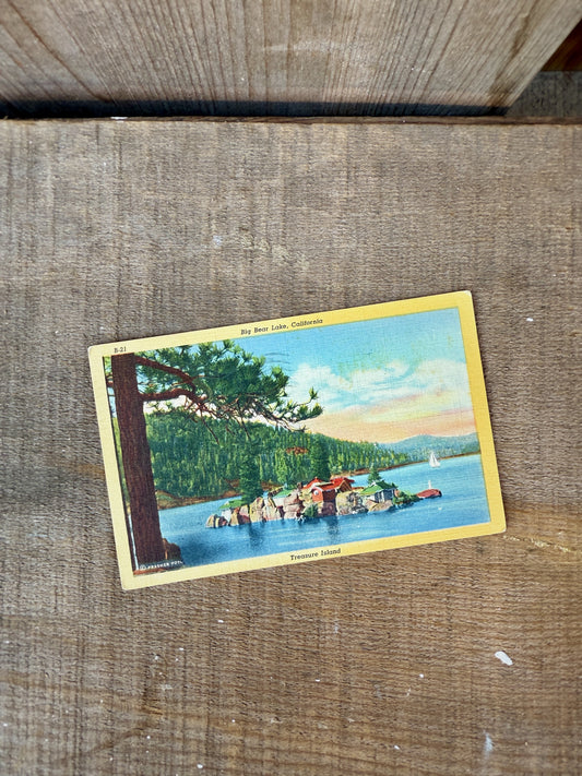 TREASURE ISLAND VINTAGE POSTCARD