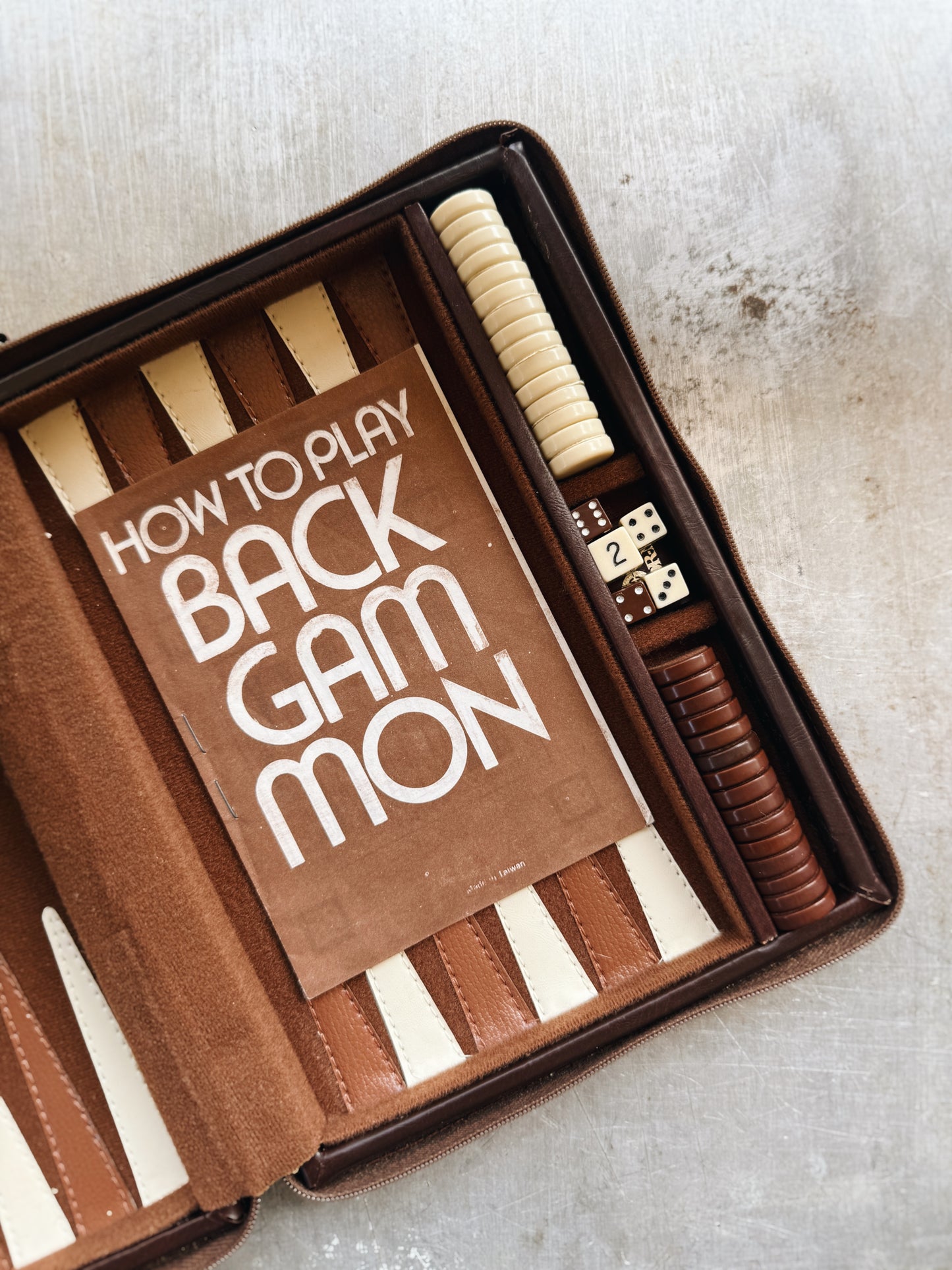 1970’S TAKE-ALONG BACKGAMMON BOARD