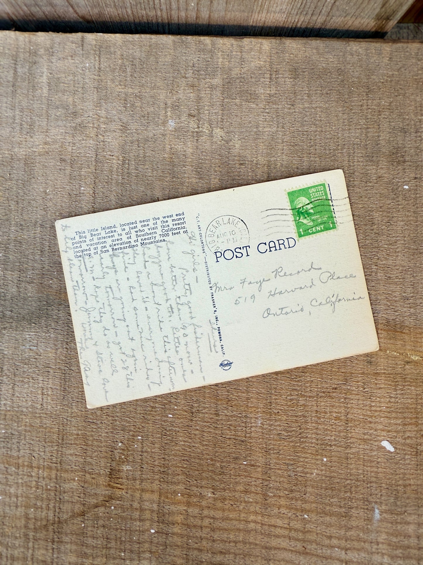 TREASURE ISLAND VINTAGE POSTCARD