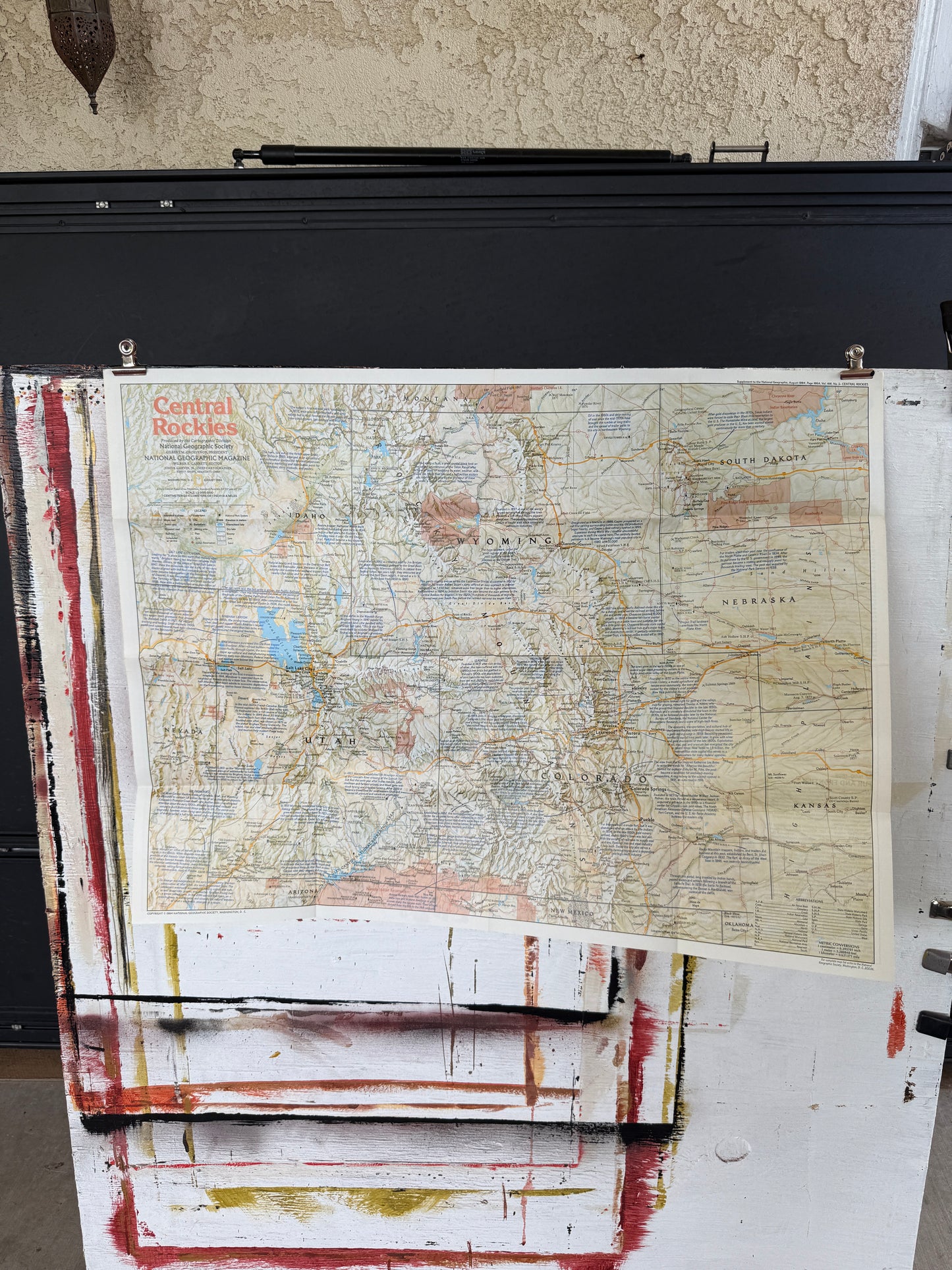 1984 NATIONAL GEOGRAPHIC CENTRAL ROCKIES MAP