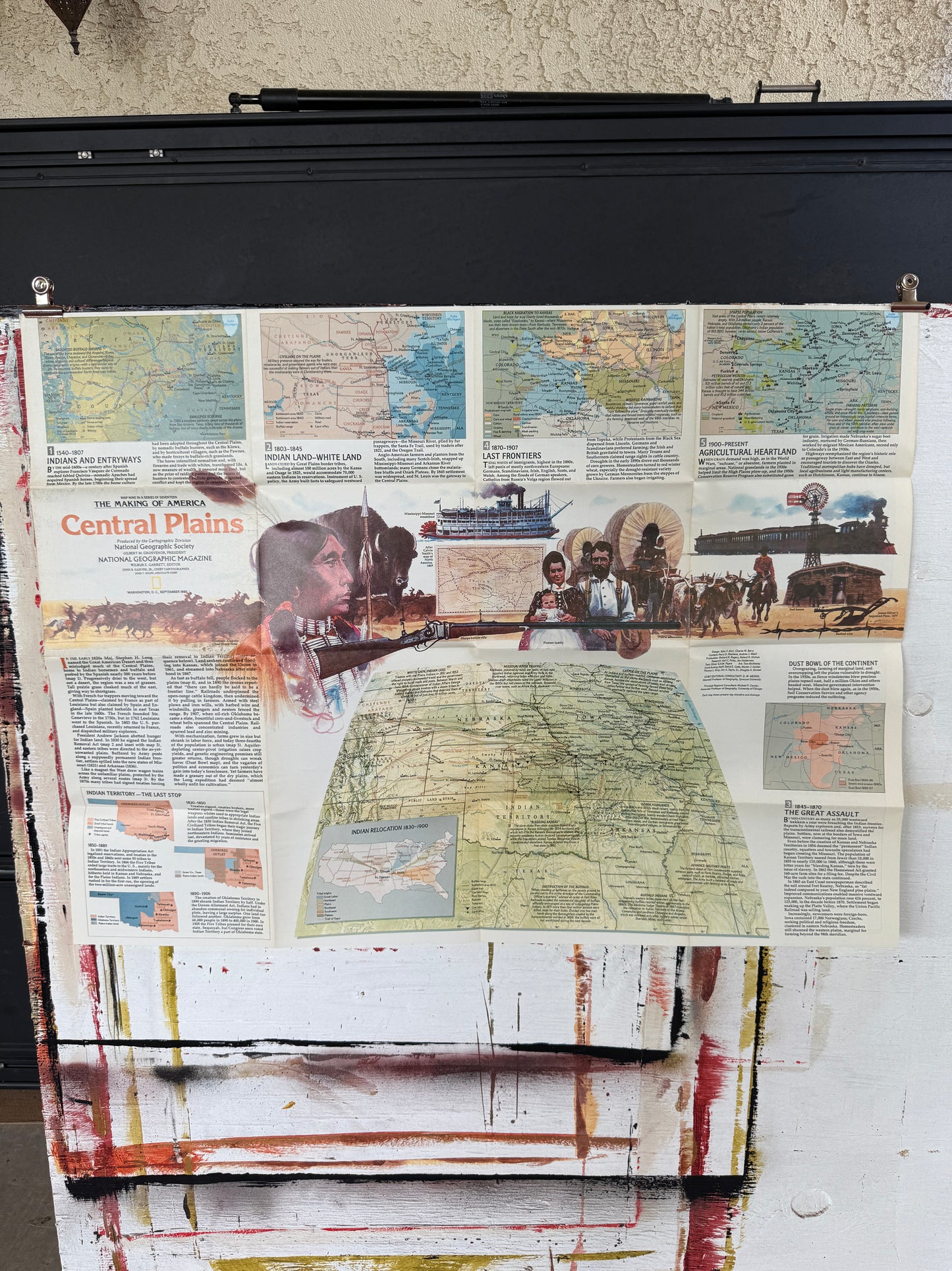 1985 NATIONAL GEOGRAPHIC CENTRAL PLAINS MAP