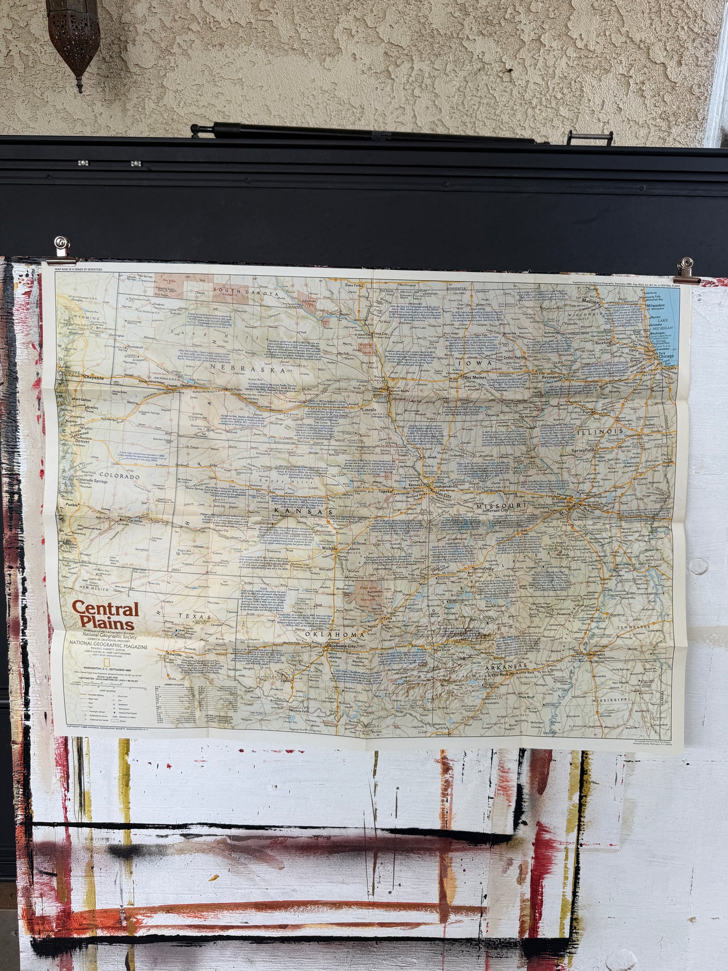 1985 NATIONAL GEOGRAPHIC CENTRAL PLAINS MAP